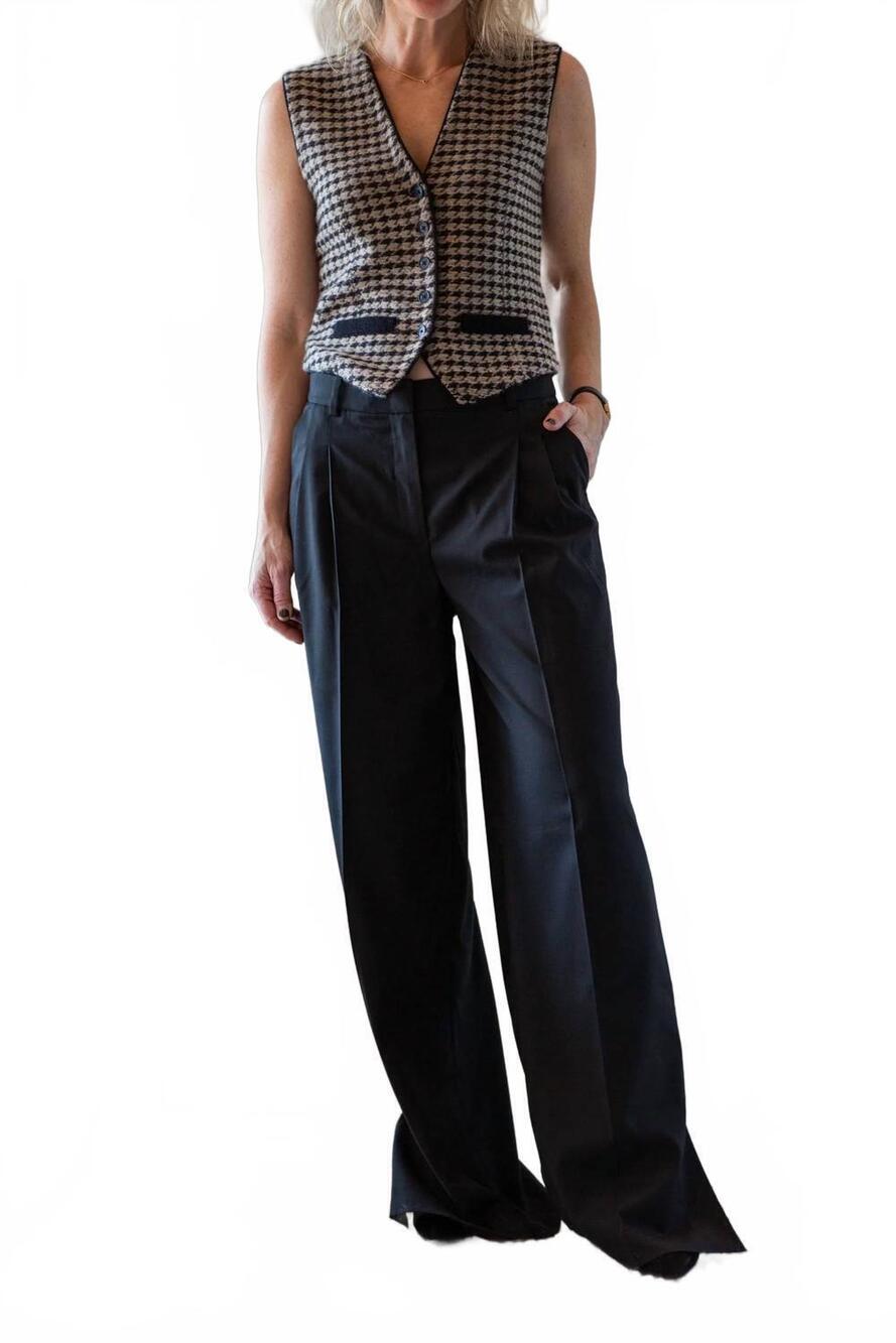 NEW THE GARMENT pluto high rise grand pants in black